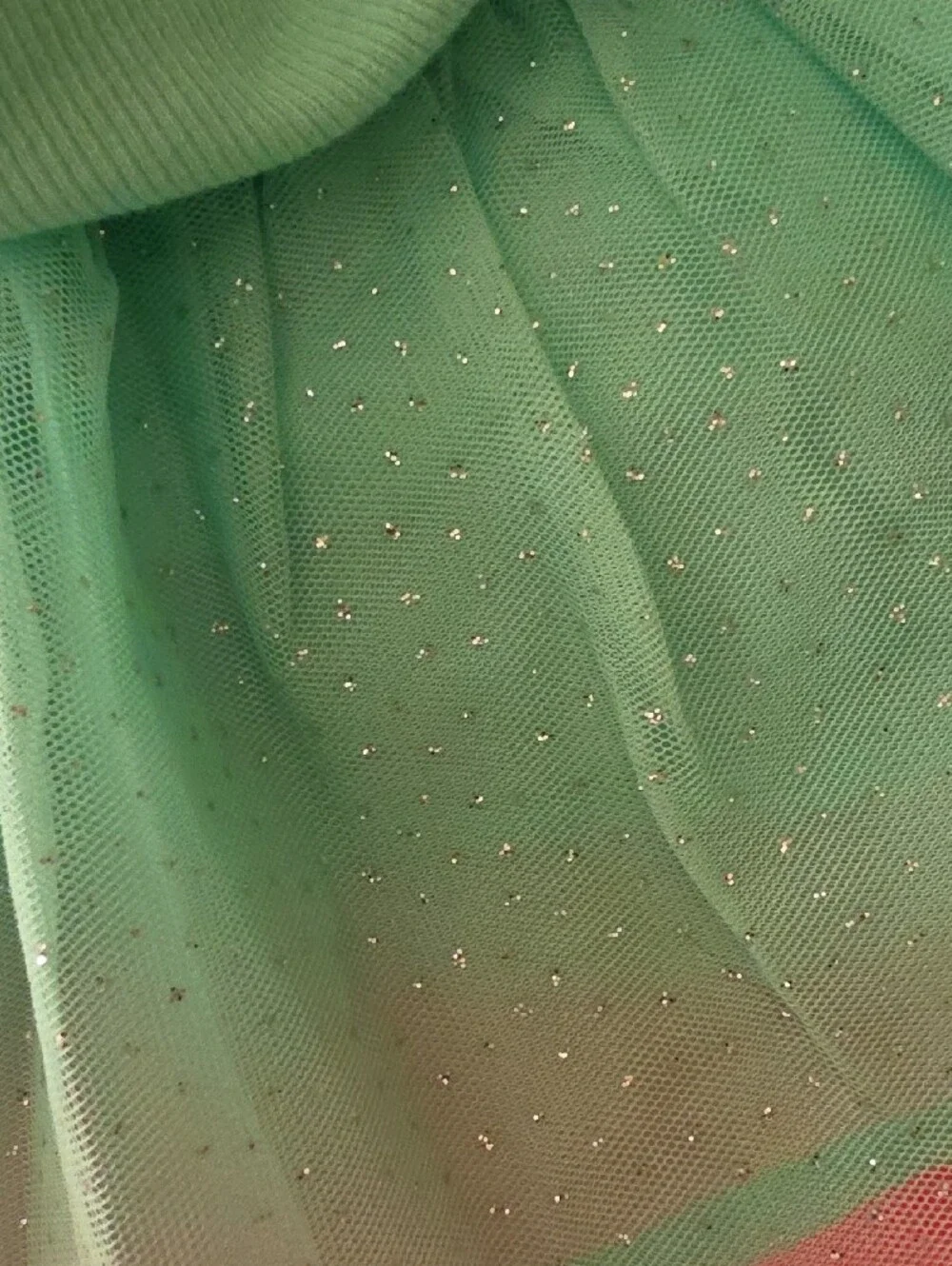 Justice Mint Green Sparkle Tulle Skirt